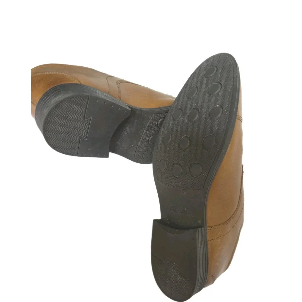 Clarks Mens Tan/Light Brown Tilden Cap Shoes US 13W